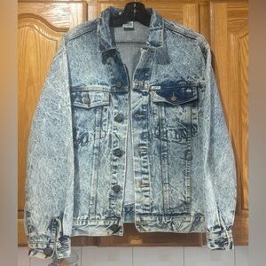 Vintage 80’s Guess Georges Marciano Acid Wash Denim Jean Jacket Men’s Medium